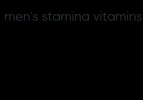 men's stamina vitamins