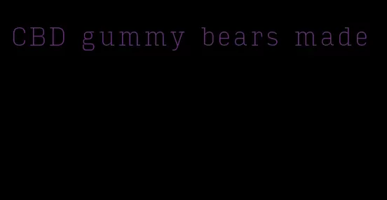 CBD gummy bears made