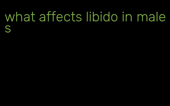 what affects libido in males