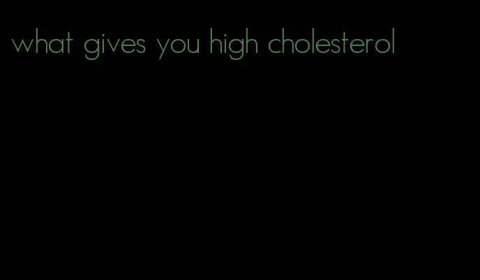 what gives you high cholesterol