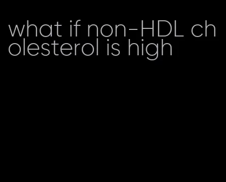 what if non-HDL cholesterol is high
