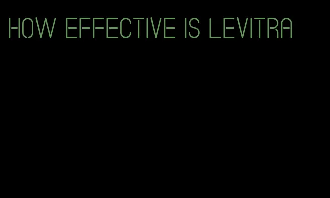 how effective is Levitra