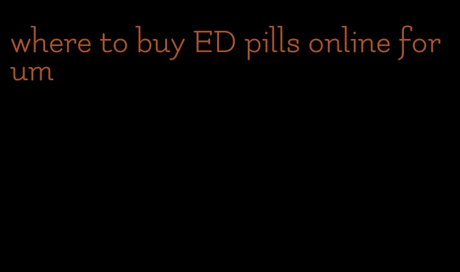 where to buy ED pills online forum