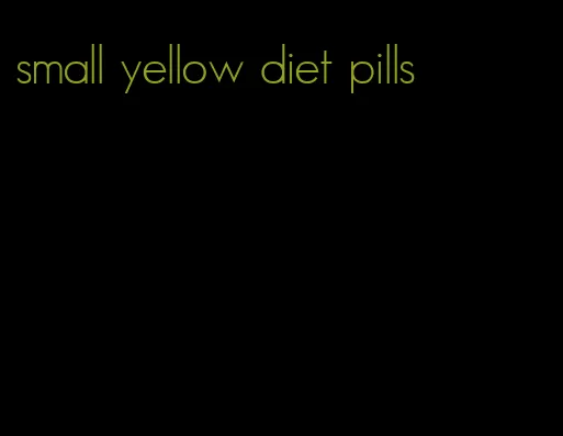 small yellow diet pills