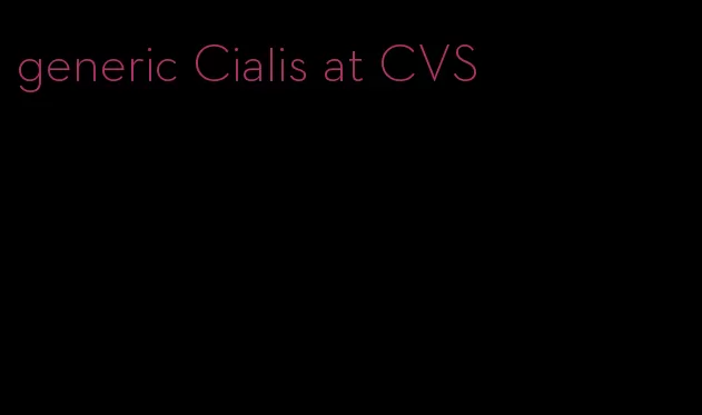 generic Cialis at CVS