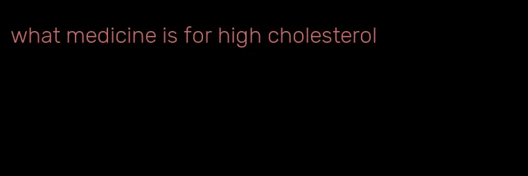 what medicine is for high cholesterol