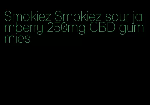 Smokiez Smokiez sour jamberry 250mg CBD gummies