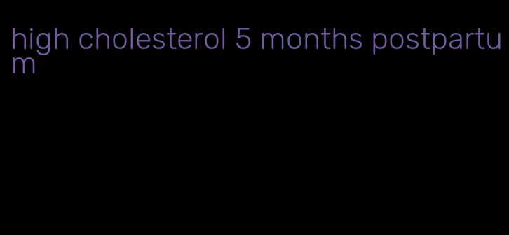 high cholesterol 5 months postpartum