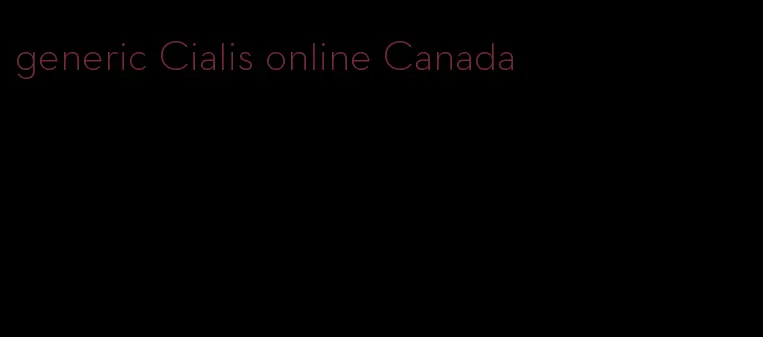 generic Cialis online Canada